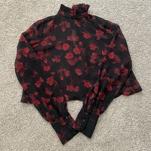 XS Zara sheer blouse